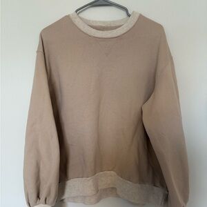 Abercrombie & Fitch Tan Crewneck Sweater Knit Classic